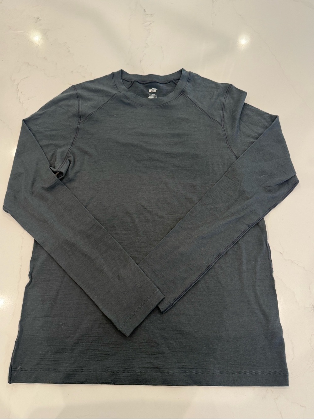 NWT Kids Large REI Long Sleeve Crew Tee - Dark Gray